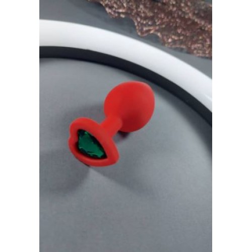 Анальная ювелирка RED silikon fiol green S