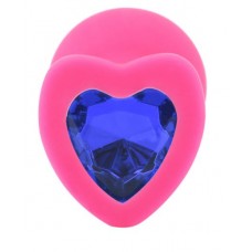 Анальная ювелирка silikon Pink Hart Medium Blue