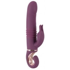 Фиолетовый вибратор-кролик фрикционный Javida - 25,5 см.