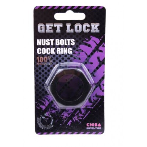 Эрекционное кольцо Nust Bolts Cock Ring-Black