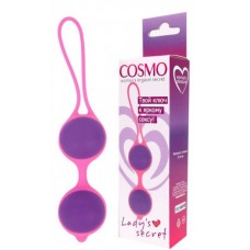Розово - фиолетовые вагинальные шарики Cosmo "PV KEY" (упаковка блистер)